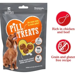 Rosewood Pill Treats - Medicijnen Snoepje - Hondensnacks - Kip Rund 80 g