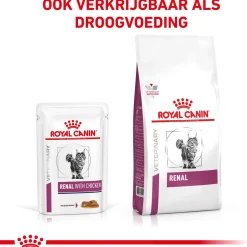 Royal Canin Veterinary Diet Renal Chicken Wet - Kattenvoer - 12x85 g