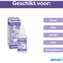 Sanimal Clean Eye - Oogverzorgingsmiddel - 30 ml