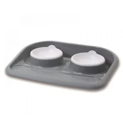 Savic Butler Voerplaat - Hondenvoerbak - 45x36x8 cm 430 g Grijs Wit Medium