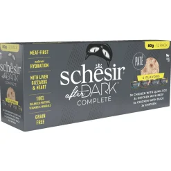 Schesir After Dark Pate Variety Pack - Kattenvoer - 12x80 g