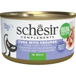 Schesir Blik Gelei - Kattenvoer - Tonijn Zeebaars 70 g