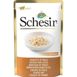 Schesir Cat Maaltijdzakjes Adult In Saus - Kattenvoer - Kip 85 g