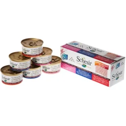 Schesir Kat Multipack Blik - Kattenvoer - Tonijn Witvis Rund 6x85 g