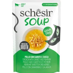 Schesir Soup - Kattenvoer - Kip Wortel Pompoen 40 g Soup