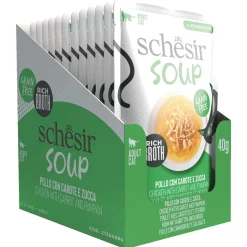Schesir Soup - Kattenvoer - Kip Wortel Pompoen 40 g Soup