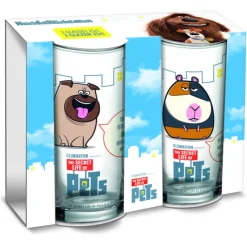 Secret Life Of Pets Glazen Mel En Norbert - Cadeau - 2 stuks