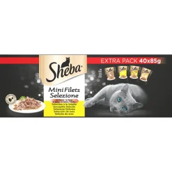 Sheba Mini Filets In Saus Maaltijdzakjes Multipack - Kattenvoer - Gevogelte 40x85 g