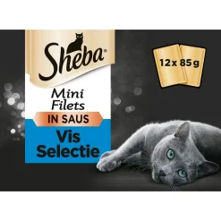Sheba Multipack Mini Filets Saus - Kattenvoer - Vis 12x85 g