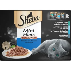 Sheba Multipack Mini Filets Saus - Kattenvoer - Vis 12x85 g
