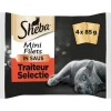 Sheba Multi-Pack Mini Filets Traiteur Pouch - Kattenvoer - Vlees 4x85 g