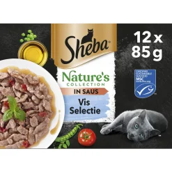 Sheba Natures Collection In Gelei Mix Selectie Maaltijdzakjes - Kattenvoer - Tomaat Pompoen Erwt 12x85 g