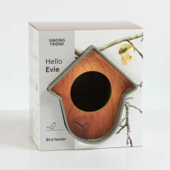 Singing Friend Evie Feeder 100% Recycled - Voersilo - 13.5x12.5x15 cm Groen Bruin