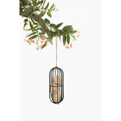 Singing Friend Mezenbolhouder Beau - Voersilo - Ø7x25 cm 180 g Zwart