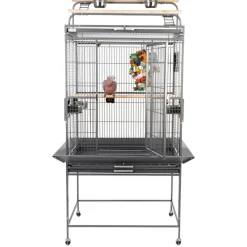 Sky Pet Products Papegaaienkooi Dakota - Vogelverblijven - 97x75x178 cm Antiek Grijs