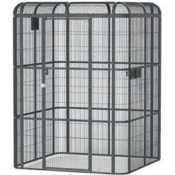 Sky Pet Products Papegaaienkooi Bird Aviary - Vogelverblijven - 155x155x200 cm Antiek Grijs