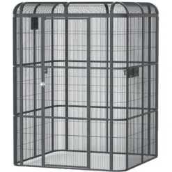 Sky Pet Products Papegaaienkooi Bird Aviary - Vogelverblijven - 155x155x200 cm Antiek Grijs