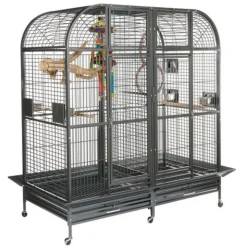 Sky Pet Products Papegaaienkooi Castello Ii - Vogelverblijven - 182x101x185 cm Antiek Grijs