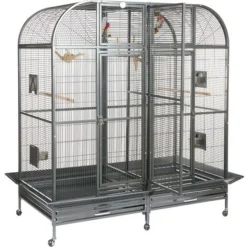 Sky Pet Products Papegaaienkooi Castello Ii Mini - Vogelverblijven - 182x101x185 cm Antiek Grijs