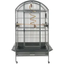 Sky Pet Products Papegaaienkooi Santos Dome - Vogelverblijven - 111x91x167 cm Antiek Grijs