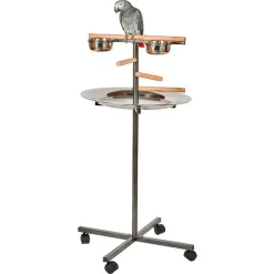 Sky Pet Products Speelplaats T Bar Stand - Vogelverblijven - Ø46x119 cm Antiek Grijs