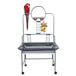 Sky Pet Products Vogelstandaard Guyana - Vrijzit - Vogelspeelgoed - 103x76x167 cm Antiek Grijs