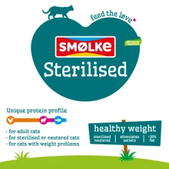 Smolke Cat Sterilised Kip&Lam&Vis - Kattenvoer