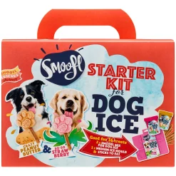 Smoofl Honden Ijs Startersset - Hondensnacks - Aardbei Pindakaas M