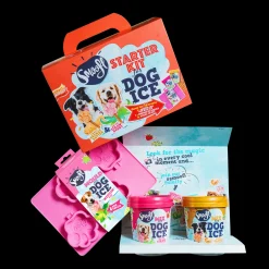 Smoofl Honden Ijs Startersset - Hondensnacks - Aardbei Pindakaas M
