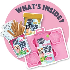 Smoofl Honden Ijs Startersset - Hondensnacks - Aardbei Pindakaas M