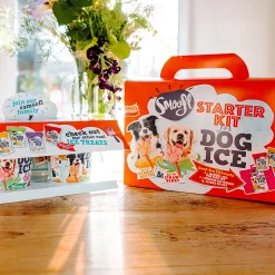 Smoofl Honden Ijs Startersset - Hondensnacks - Aardbei Pindakaas M