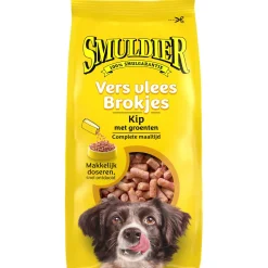 Smuldier Vers Vlees Brokjes - Diepvriesvoer - Kip Groente 500 g