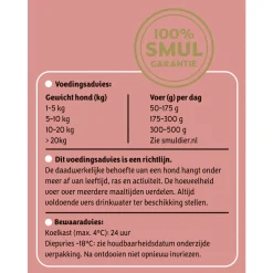 Smuldier Vers Vlees Brokjes - Diepvriesvoer - Eend Groente 500 g