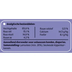 Smuldier Vers Vlees Topping - Diepvriesvoer - Lam 300 g