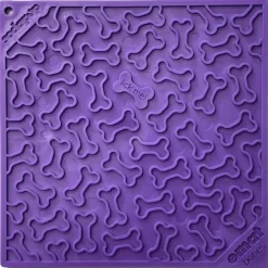 Sodapup Lickmat Bones - Hondenvoerbak - Paars L