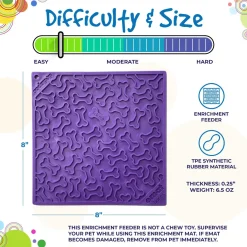 Sodapup Lickmat Bones - Hondenvoerbak - Paars L