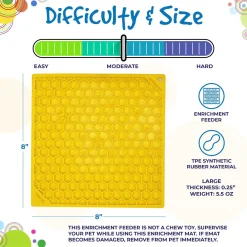 Sodapup Lickmat Honey - Hondenvoerbak - Geel L