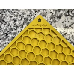 Sodapup Lickmat Honey - Hondenvoerbak - Geel L