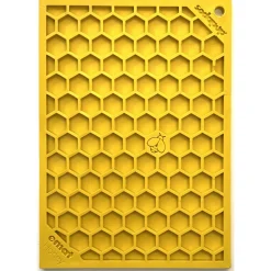 Sodapup Lickmat Honeycomb - Hondenvoerbak - Geel Small