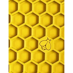 Sodapup Lickmat Honeycomb - Hondenvoerbak - Geel Small