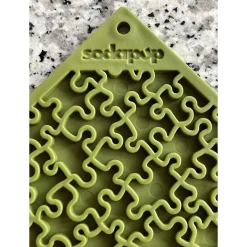 Sodapup Lickmat Jigsaw - Hondenvoerbak - Groen L