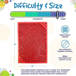 Sodapup Lickmat Love Hearts - Hondenvoerbak - Rood S