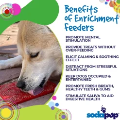 Sodapup Lickmat Love Hearts - Hondenvoerbak - Rood S