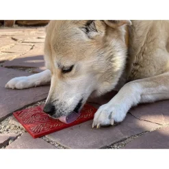 Sodapup Lickmat Love Hearts - Hondenvoerbak - Rood S