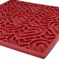 Sodapup Lickmat Love Hearts - Hondenvoerbak - Rood L