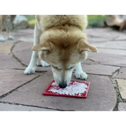 Sodapup Lickmat Love Hearts - Hondenvoerbak - Rood L