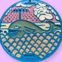 Sodapup Lickmat Whale Met Zuignap - Hondenvoerbak - Ø20 cm Blauw