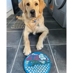 Sodapup Lickmat Whale Met Zuignap - Hondenvoerbak - Ø20 cm Blauw