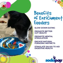 Sodapup Wave Ebowl - Hondenvoerbak - Ø20 cm Blauw