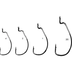 Spro Worm Offset Ewg Hooks Black # 2/0 - Vishaak -